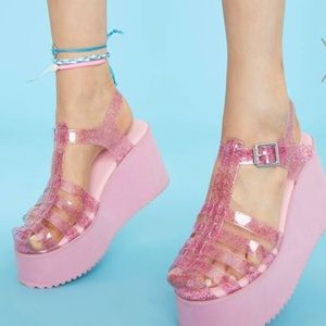 Dolls kill outta town jelly sandals